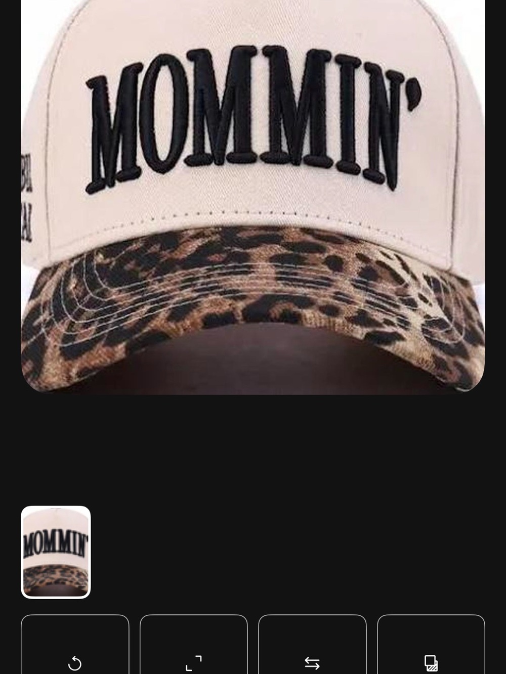 Mommin' Leopard Brim Baseball Cap - Women's Hat